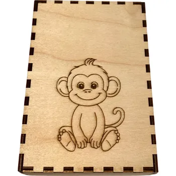 Puzzle opička - 12 ks, Opička: Domaluj si sám