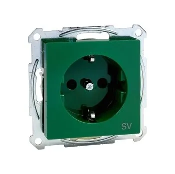 SCHN MTN2300-0304 Merten - Zásuvka 250V/16A SCHUKO, bezšroubová, System M, Zelená
