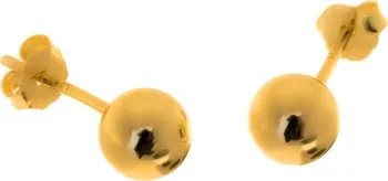 Náušnice Argento 66961 Pozlacené stříbrné náušnice - kulky, průměr 6 mm