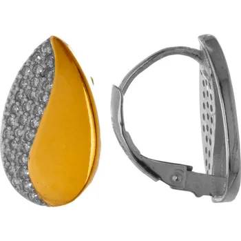 Náušnice Argento 65837 Kombinované stříbrné náušnice - čiré kulaté zirkony