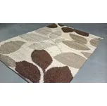 SPOLTEX Kusový koberec SHAGGY EXTRA listy béžové 200 x 290 cm
