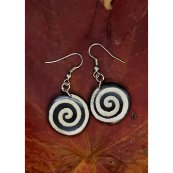 Náušnice Kostěné náušnice "Spirals Round"