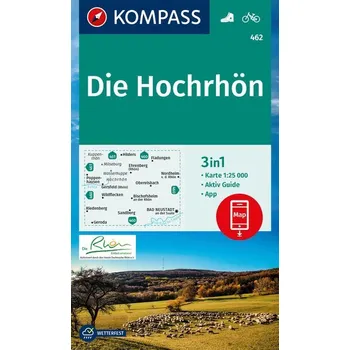 KOMPASS Wanderkarte 462 Die Hochrhön 25T