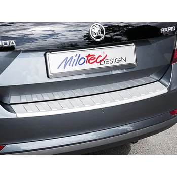 Tuning Práh pátých dveří s výstupky, ABS stříbrný matný - Škoda Rapid Spaceback od r.v. 2013 (Exteriér - Škoda Rapid)