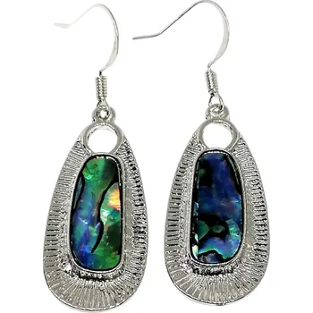 Náušnice Naušnice s perletí Paua, Ozdobný ovál