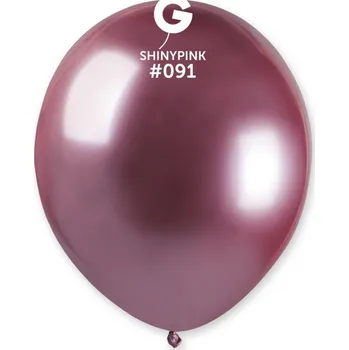 Balónek Gemar Výhodné balení 100ks Chromový latexový balónek 13 cm #090 - SHINY Růžová
