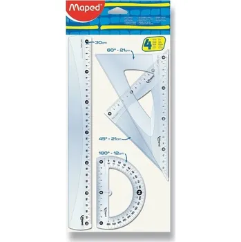 MAPED Sada pravítek Classic 4ks - mix variant či barev