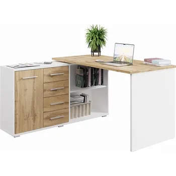 Psací stůl LAMIVEX - NEJBY GIANNI - bílá/dub wotan