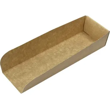 Jednorázové nádobí tácek papírový kraft, 240x78 mm (250 ks/balení)