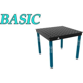 Dílenský stůl GPPH Svařovací stůl BASIC (12mm) bez bočnic - 1000x1000mm - díry o průměru 16mm, mřížka 50x50mm, nohy s kolečky