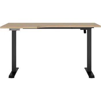 Psací stůl Elektricky polohovatelný psací stůl BELLARMINO 140x90 cm, levý, dub artisan + vyzvednutí ZDARMA