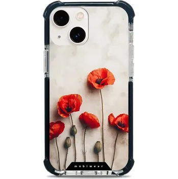 Pouzdro na mobilní telefon Odolný obal Mobiwear MagSafe Elite Bumper - Apple iPhone 13 Mini - D012D Vlčí máky (Odolný kryt, pouzdro, obal Mobiwear Elite Bumper na mobil Apple iPhone 13 Mini - D012D Vlčí máky, materiál Plast + TPU silikon + kov - zesílená ochrana telefonu, podpora)