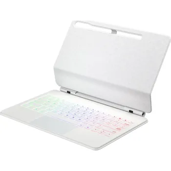 Pouzdro na tablet Magnetická Klávesnice S Obalem Pro Samsung Galaxy Tab (11″ / 12,4″) Barva: Bílá 11"