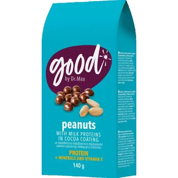 Sušená potravina Dr. Max Protein Snack Peanuts arašídy v kakaové polevě 140 g
