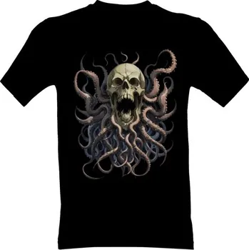 Pánská móda Tričko s potiskem Lebka s chapadly pánské