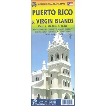 ITMB Publishing mapa Puerto Rico,US Virgin Islands 1:190 t.,1:50 t. ITM