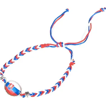 Náramek Pletený náramek na ruku Slovakia s vlajkou (Náramek na ruku se slovenskou vlajkou)