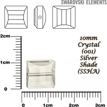 Korálek SWAROVSKI Stairway BEAD 5624 barva CRYSTAL SILVER SHADE velikost 10mm.