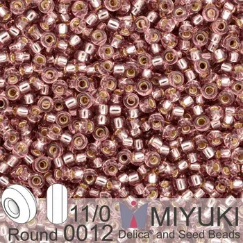 Korálek Korálky Miyuki Round 11/0. Barva 0012 S/L Smoky Amethyst . Balení 5g