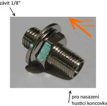 Ventil Noname plnicí zpětný ventil G1/8"a (motoventilek pro nasazení pneuhustiče)