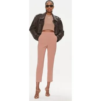 Dámské kalhoty Pinko Kalhoty z materiálu 102861 7624 Hnědá Regular Fit 44