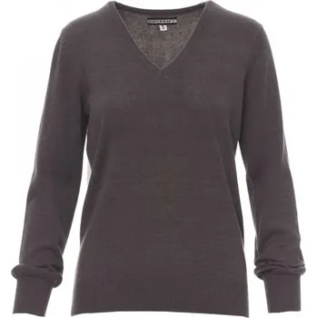 Dámský svetr PAYPER BUSINESS MELANGE LADY svetr do V Dámský - šedý melTM S