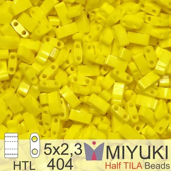 Korálek Korálky Miyuki Half Tila. Barva Opaque Yellow HTL 404. Balení 3g.