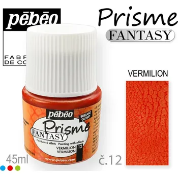 Speciální výtvarná barva Barva na Šperky PRISME Fantasy Pébéo . barva č.12 VERMILION . Balení 45ml.