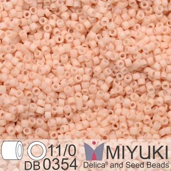 Korálek Korálky Miyuki Delica 11/0. Barva Matte Opaque Blush DB0354-1. Balení 5g.