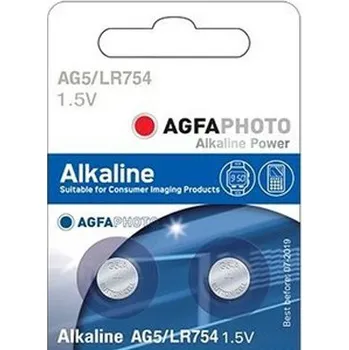 Baterie pro airsoftovou zbraň AgfaPhoto Alkalická knoflíková baterie 1,5V AG5 / LR48 / LR754 / 393 - 2ks