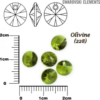 Šperk SWAROVSKI XILION Pendant barva OLIVINE velikost 6mm Balení 10Ks.