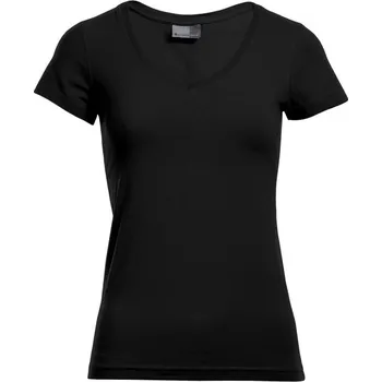 Dámské tričko Promodoro Dámské tričko Slim Fit s výstřihem do V Barva: Černá, Velikost: M