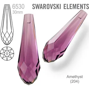 Dětské navlékací korálky SWAROVSKI 6530 Pure Drop Pendant velikost 30mm. Barva Amethyst