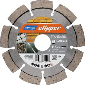 Řezný kotouč NORTON-CLIPPER Kotouče 115x22.23mm Norton Clipper STANDARD ALL MATERIALS