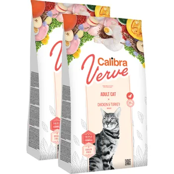 Krmivo pro kočku 2x Calibra Cat Verve GF Adult Chicken & Turkey 3,5kg