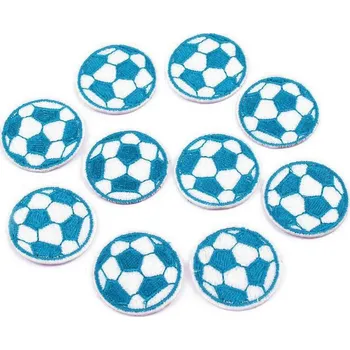 Textilní nažehlovací páska Nažehlovačka - BALL Ø 35mm (1 ks) - 8 (35 mm) tyrkysová