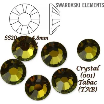 Šperk SWAROVSKI xirius rose HOT-FIX velikost SS20 barva CRYSTA TABAC