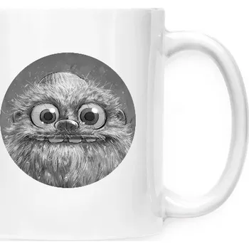 Hrnek malý bílý s potiskem Old Beardy Bear (Hrneček)