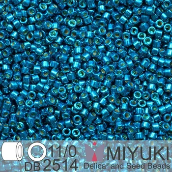 Korálek Korálky Miyuki Delica 11/0. Barva Duracoat Galvanized Dk Capri Blue DB2514. Balení 5g.