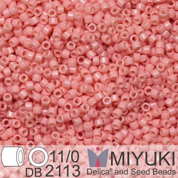 Korálek Korálky Miyuki Delica 11/0. Barva Duracoat Dyed Opaque Lychee DB2113. Balení 5g.