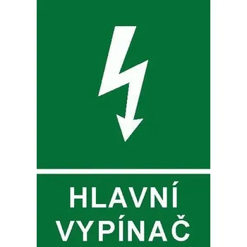 CUPRO Tabulka"HL.VYPÍNAČ" A6 F, samolepící 6131A A6 FÓLIE