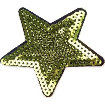 Textilní nažehlovací páska Nažehlovačka hvězda - 8 zelená sv.