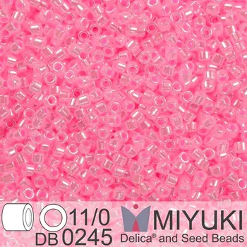 Korálek Korálky Miyuki Delica 11/0. Barva Cotton Candy Pink Ceylon DB0245. Balení 5g