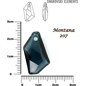 Korálek SWAROVSKI DE-Art Pendant barva MONTANA velikost 24mm.