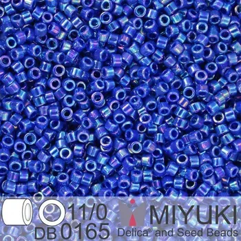 Korálek Korálky Miyuki Delica 11/0. Barva Op Cobalt AB DB0165. Balení 5g