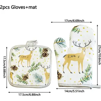 Chňapka Chňapka do kuchyně | podložka pod hrnec, vánoční motiv - set - 2ks-Rukavice mat-1--496