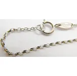 Klenoty Budín Dámský přívěskový zlatý řetízek z bílého zlata 585/1,32gr 50cm H802 (Klenoty Budín Dámský přívěskový zlatý řetízek z bílého zlata 585/1,32gr 50cm H802)