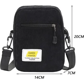 Kabelka Unisex jednoduchá kabelka - Černá-1