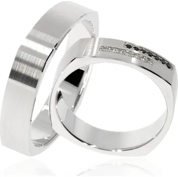 Prsten Zlatnictví Helios Zlaté snubní prsteny L-128 Kameny: Se Zirkony