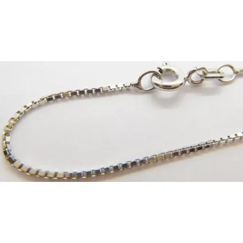 Řetízek Klenoty Budín Dámský pevný přívěskový zlatý řetízek z bílého zlata VENEZIA 585/2,12gr cm H807 (Klenoty Budín Dámský pevný přívěskový zlatý řetízek z bílého zlata VENEZIA 585/2,12gr cm H807)